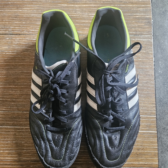 adidas Other - Adidas Black and White Athletic Shoes with Green Accents